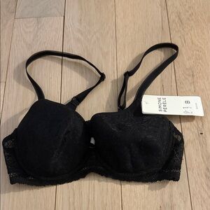 Simone Perele Black Lace Underwire Bra with Adjustable Straps